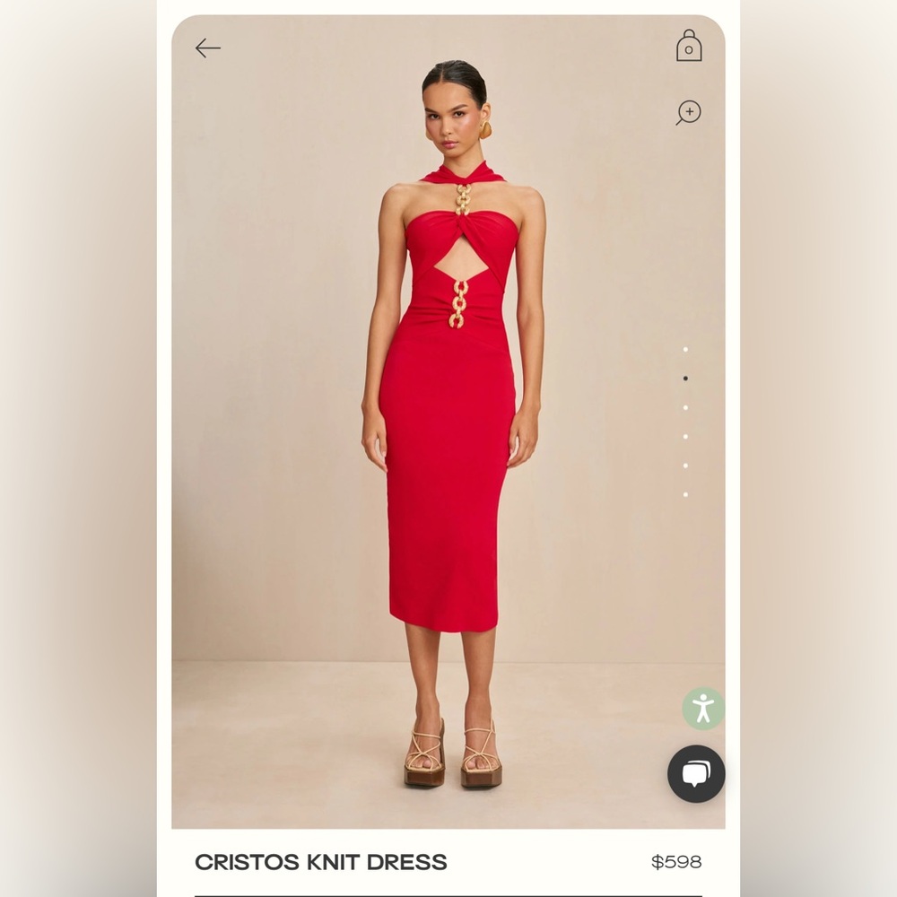 Cult Gaia Cristos Dress in Lollipop Red